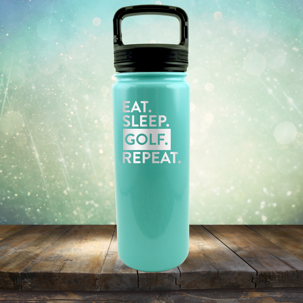 Eat Sleep Golf Repeat - Laser Etched Tumbler Mug