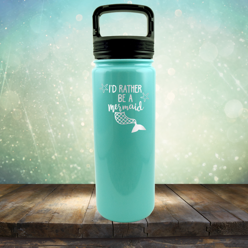 I’d Rather Be A Mermaid - Laser Etched Tumbler Mug