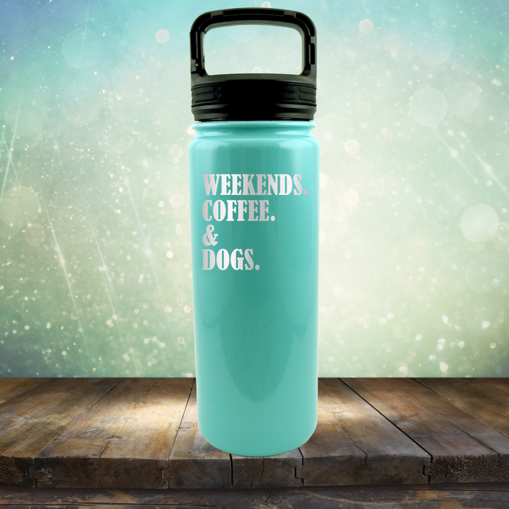 Weekends, Coffee &amp; Dogs - Laser Etched Tumbler Mug