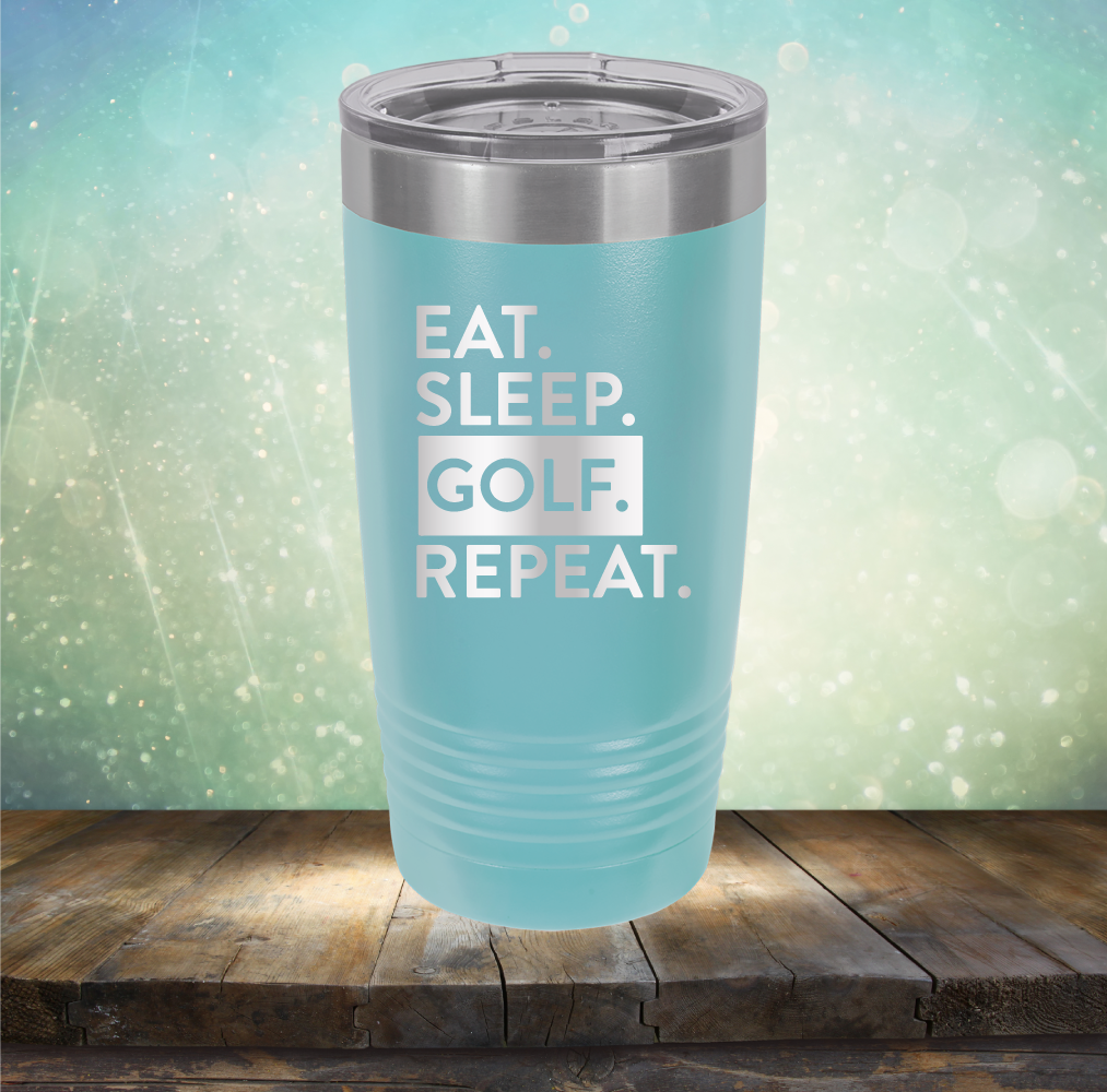 Eat Sleep Golf Repeat - Laser Etched Tumbler Mug