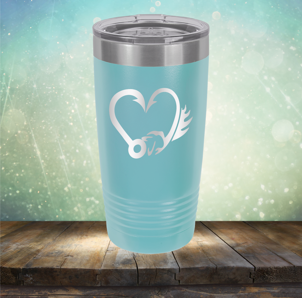 Fish Hook Love - Laser Etched Tumbler Mug