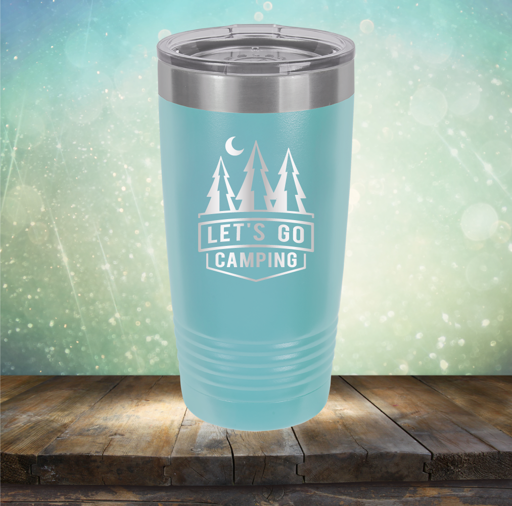 Let&#39;s Go Camping - Laser Etched Tumbler Mug