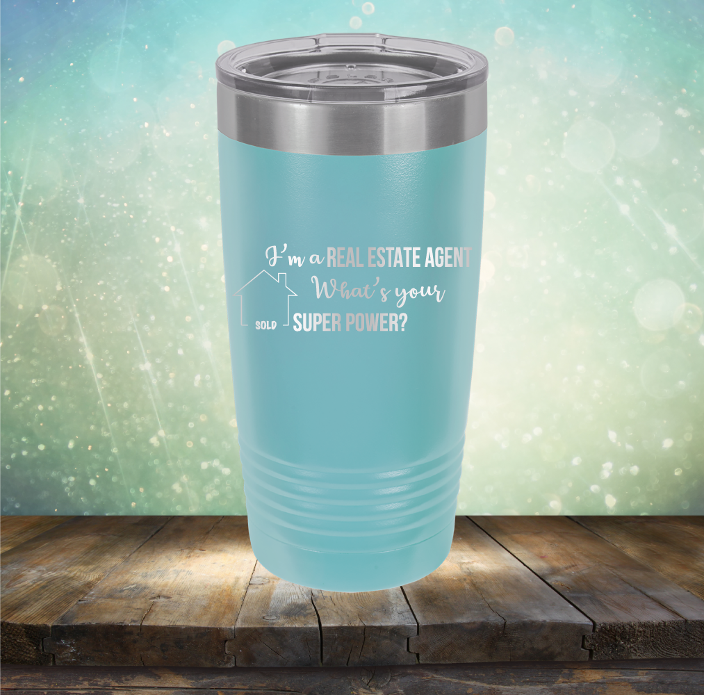 Real Estate Agent Super Power - Laser Etched Tumbler Mug