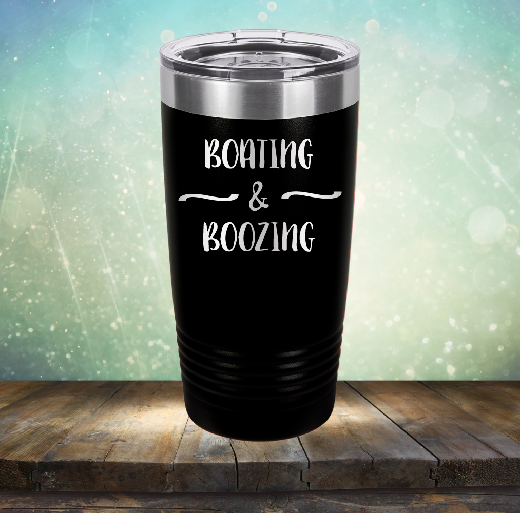 Boating &amp; Boozing - Laser Etched Tumbler Mug