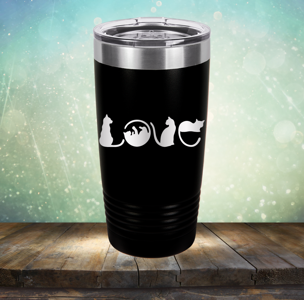 Cat Love - Laser Etched Tumbler Mug
