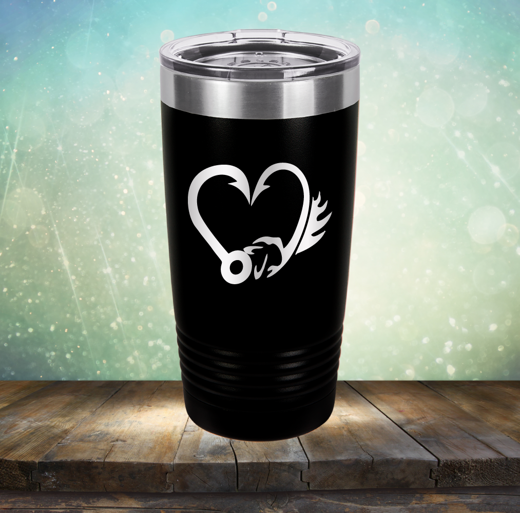 Fish Hook Love - Laser Etched Tumbler Mug