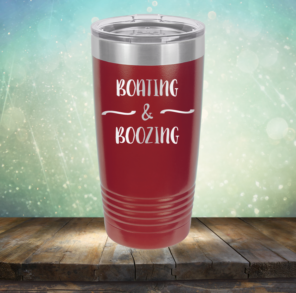 Boating &amp; Boozing - Laser Etched Tumbler Mug