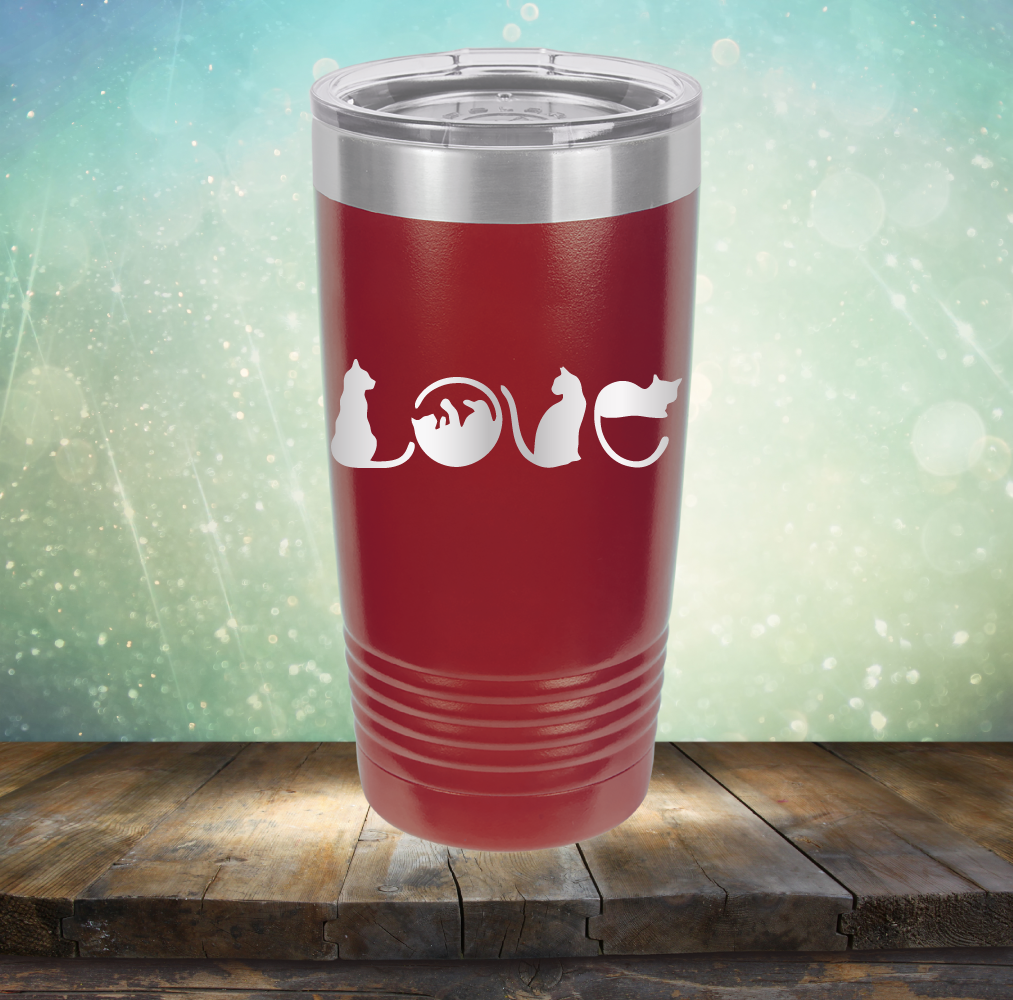 Cat Love - Laser Etched Tumbler Mug