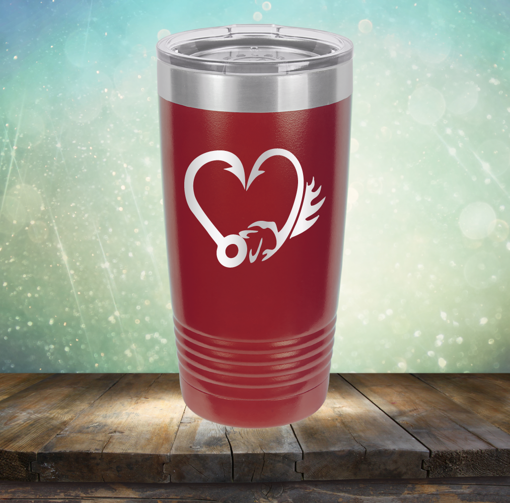 Fish Hook Love - Laser Etched Tumbler Mug