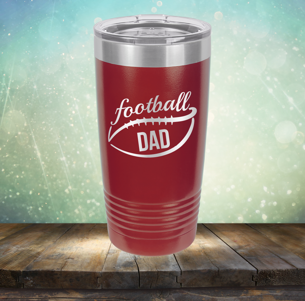 Football Dad - Laser Etched Tumbler Mug