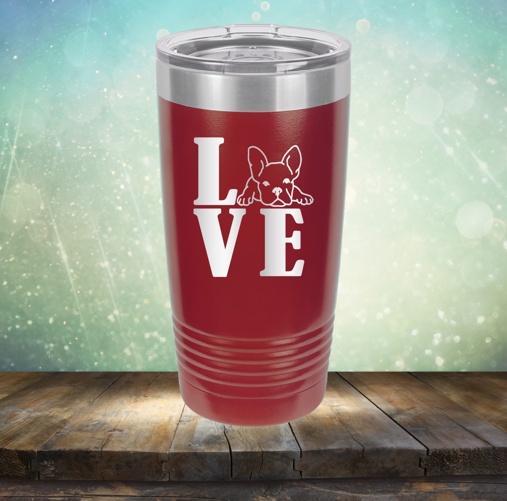 Love Frenchie - Laser Etched Tumbler Mug