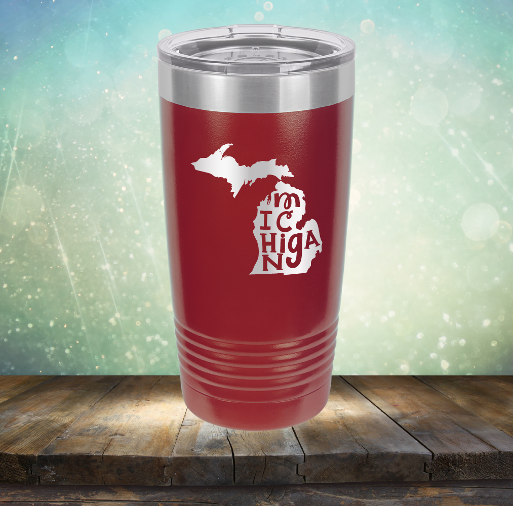 Michigan Outline - Laser Etched Tumbler Mug