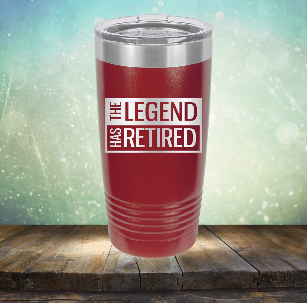 The Legend has Retired - Laser Etched Tumbler Mug