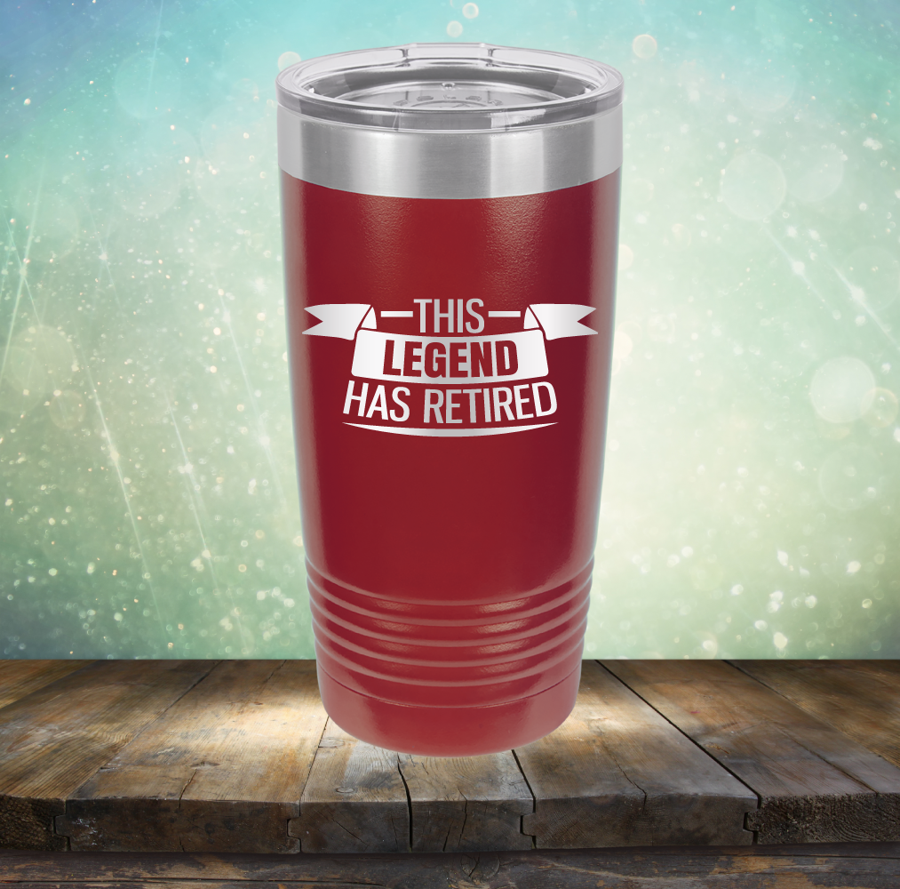 This Legend has Retired - Laser Etched Tumbler Mug