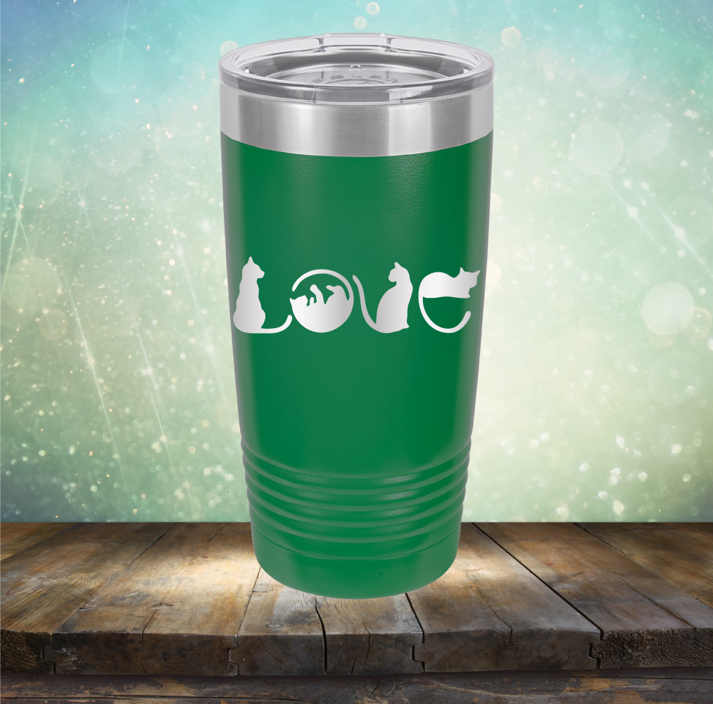Cat Love - Laser Etched Tumbler Mug