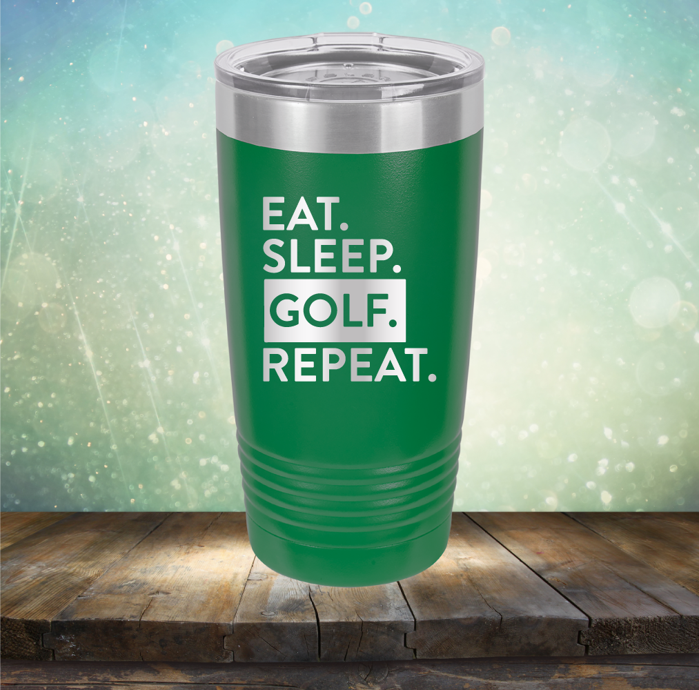 Eat Sleep Golf Repeat - Laser Etched Tumbler Mug