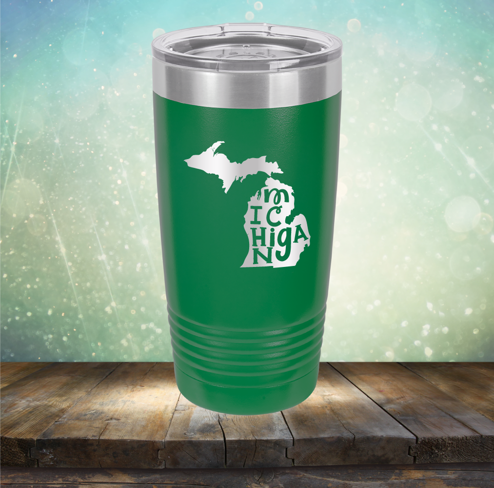Michigan Outline - Laser Etched Tumbler Mug