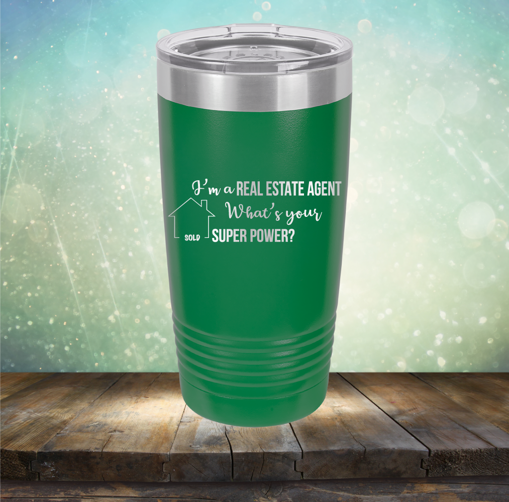 Real Estate Agent Super Power - Laser Etched Tumbler Mug