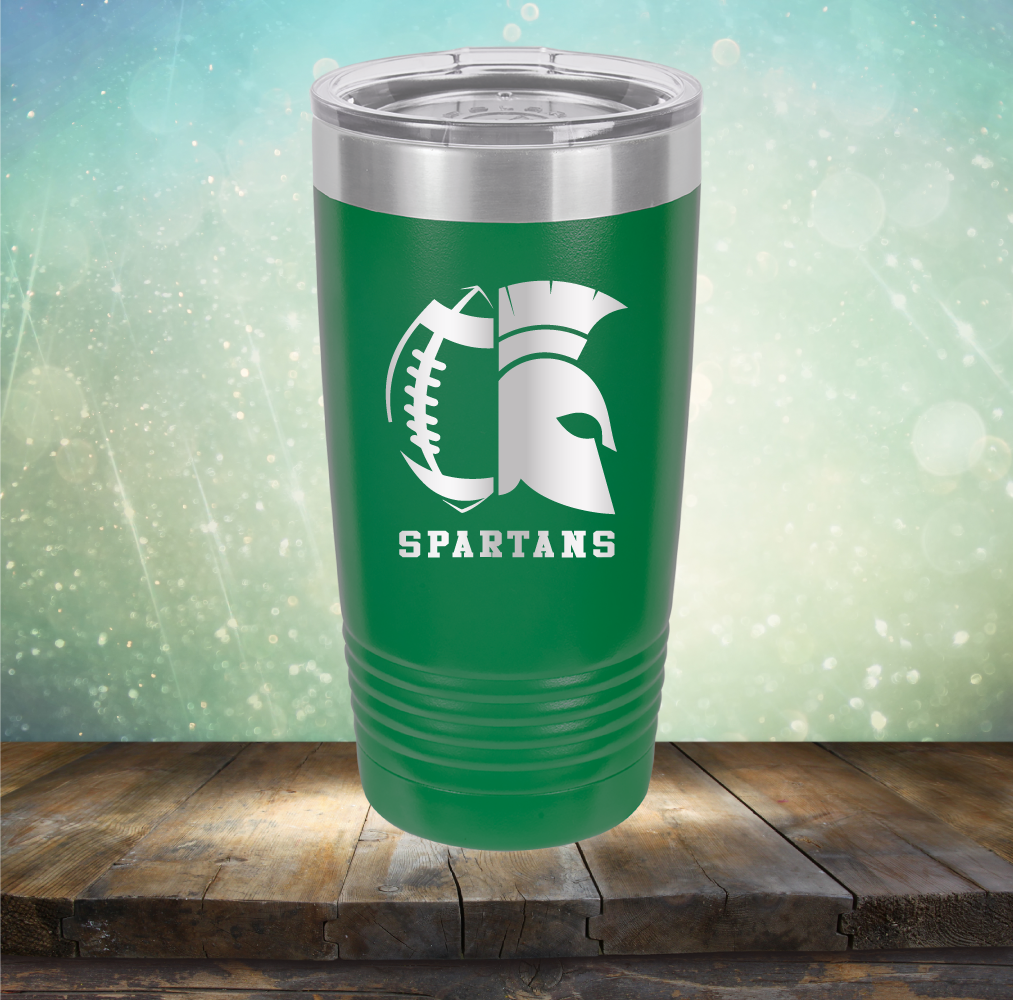Spartans Football - Laser Etched Tumbler Mug