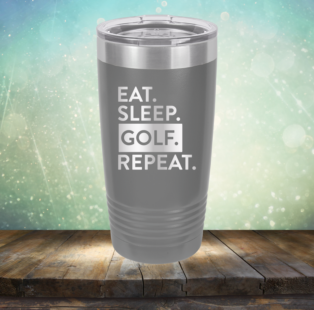 Eat Sleep Golf Repeat - Laser Etched Tumbler Mug