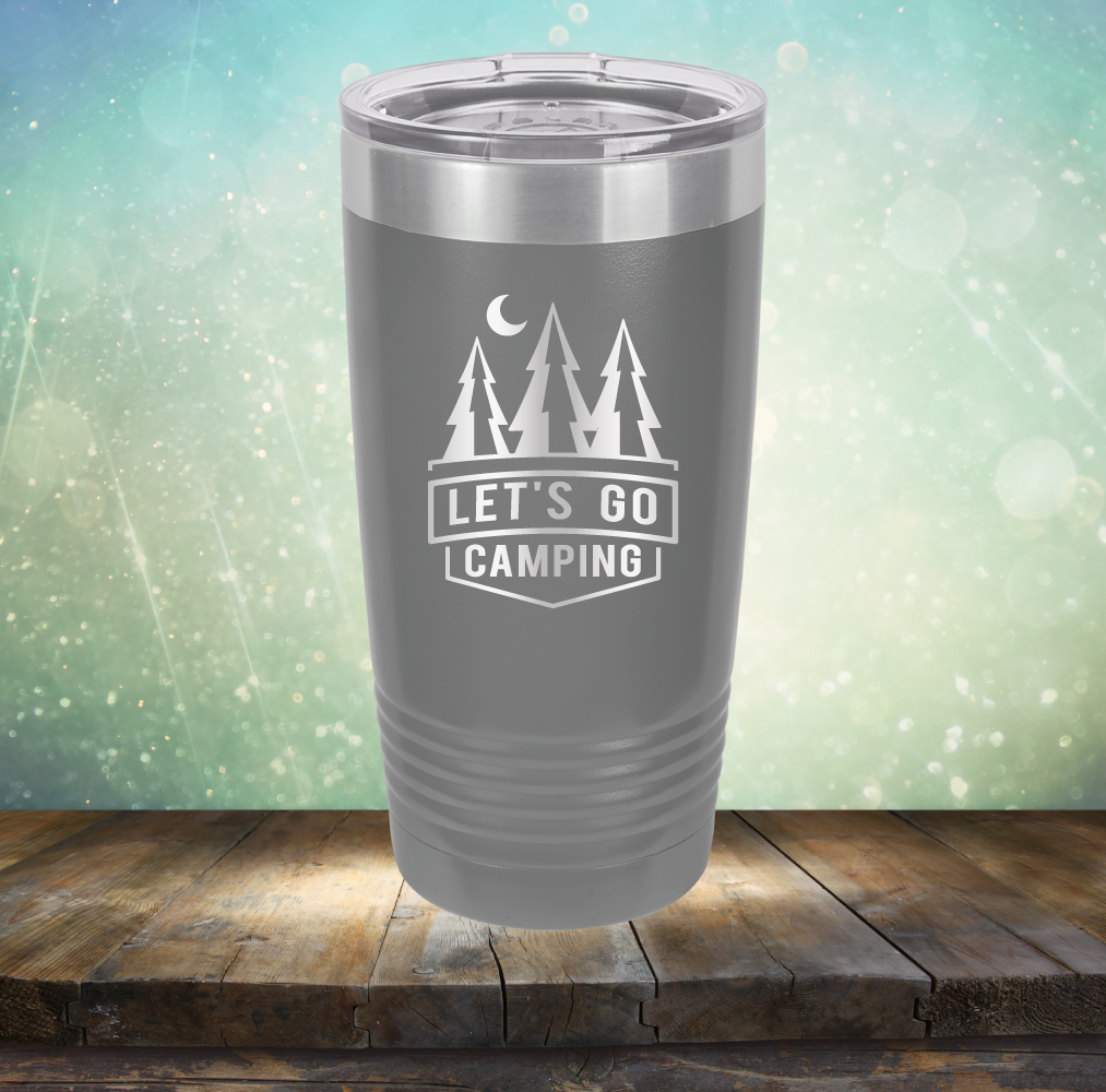 Let&#39;s Go Camping - Laser Etched Tumbler Mug