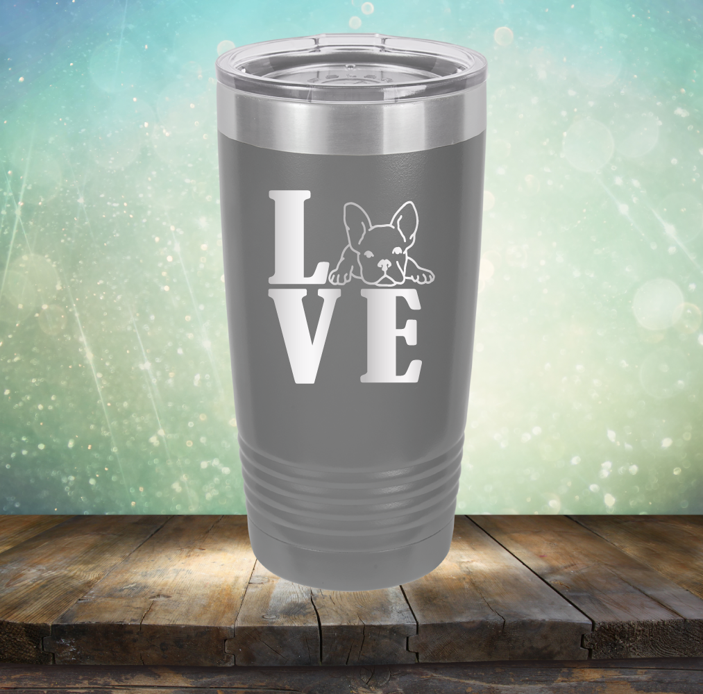 Love Frenchie - Laser Etched Tumbler Mug