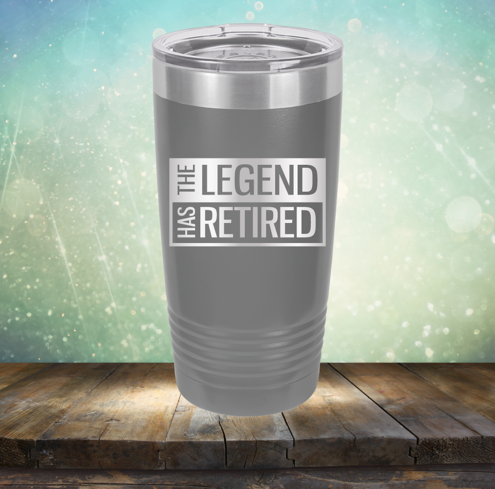 The Legend has Retired - Laser Etched Tumbler Mug