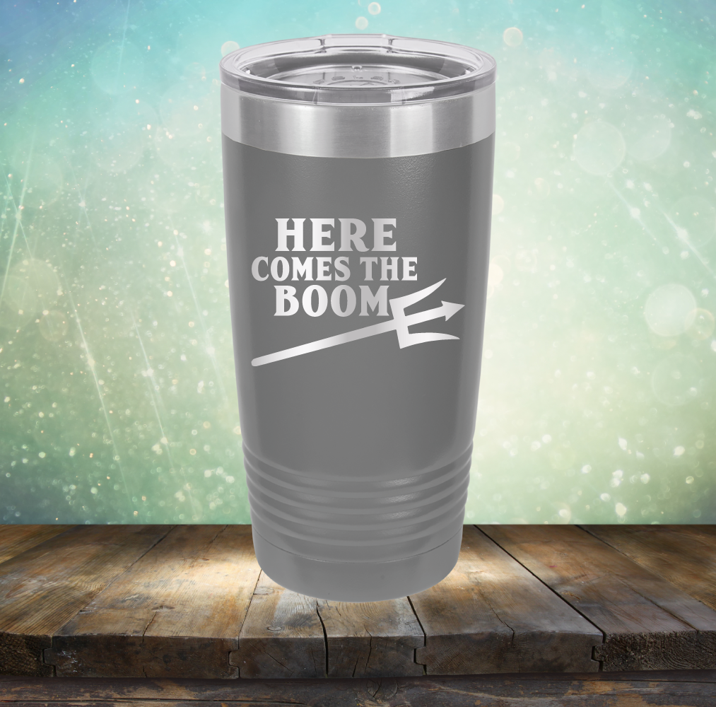 Here Comes The Boom - Laser Etched Tumbler Mug