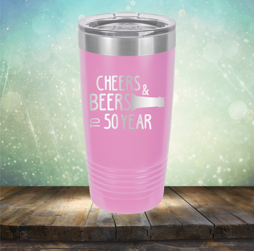 Cheers &amp; Beers to 50 Years - Laser Etched Tumbler Mug