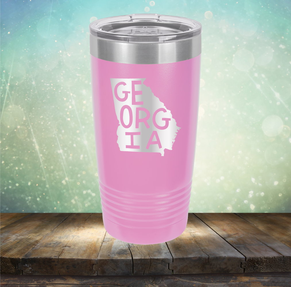 Georgia Outline - Laser Etched Tumbler Mug