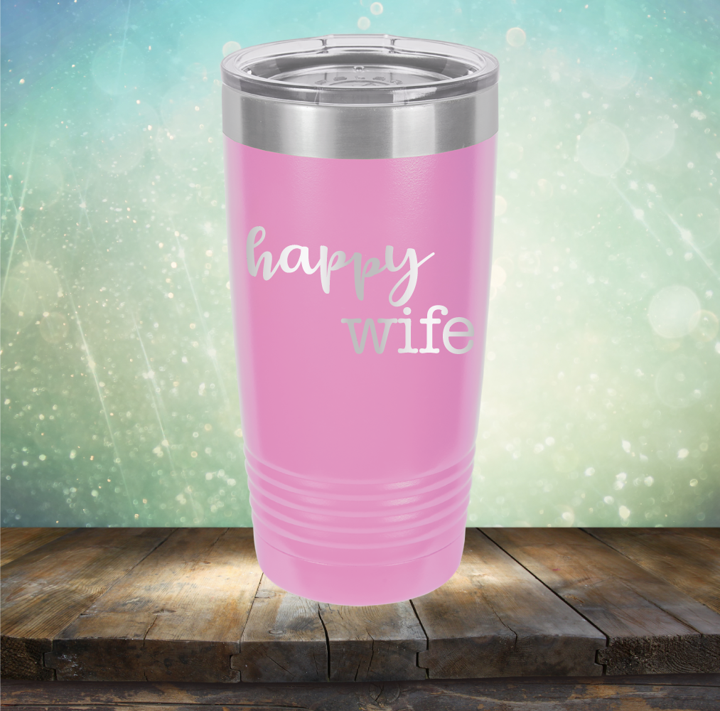 Happy Wife - Laser Etched Tumbler Mug
