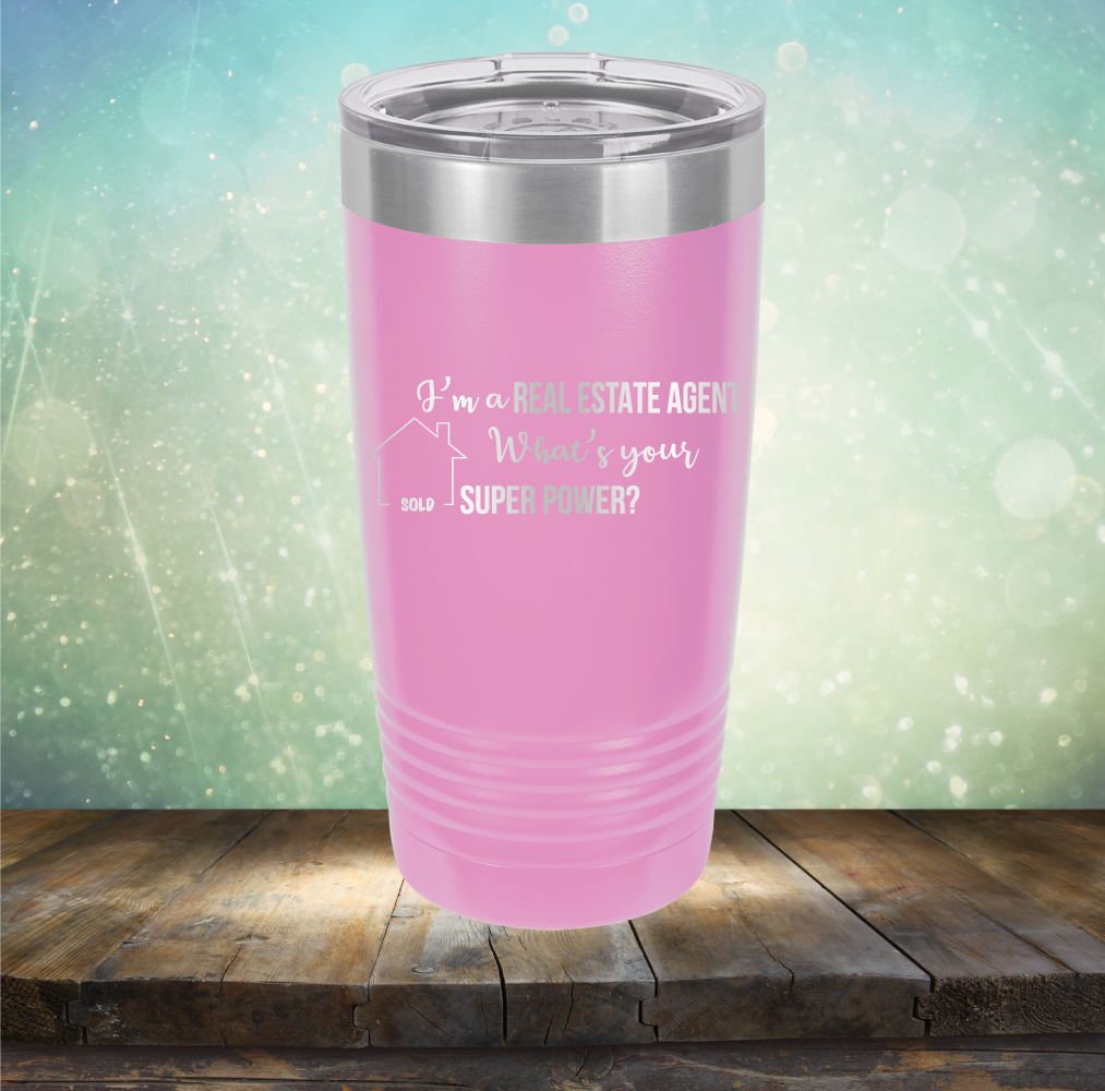 Real Estate Agent Super Power - Laser Etched Tumbler Mug