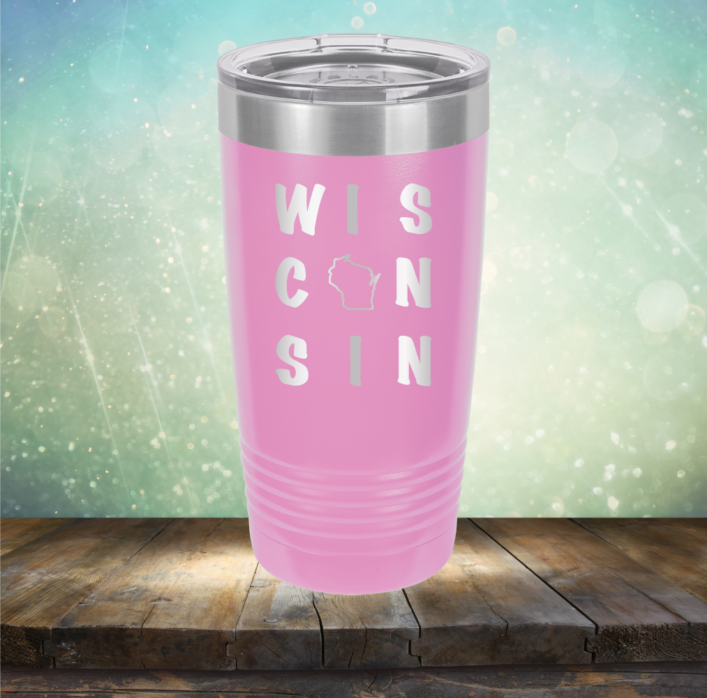 Wisconsin Written Out - Laser Etched Tumbler Mug