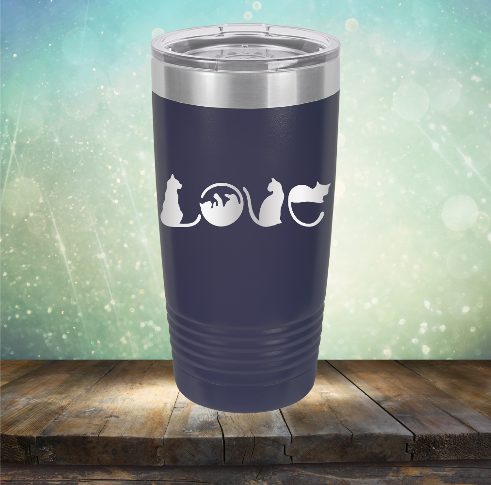 Cat Love - Laser Etched Tumbler Mug