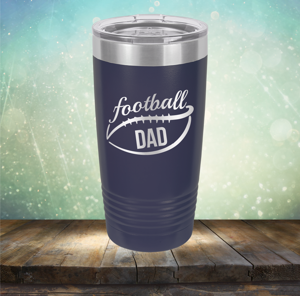 Football Dad - Laser Etched Tumbler Mug