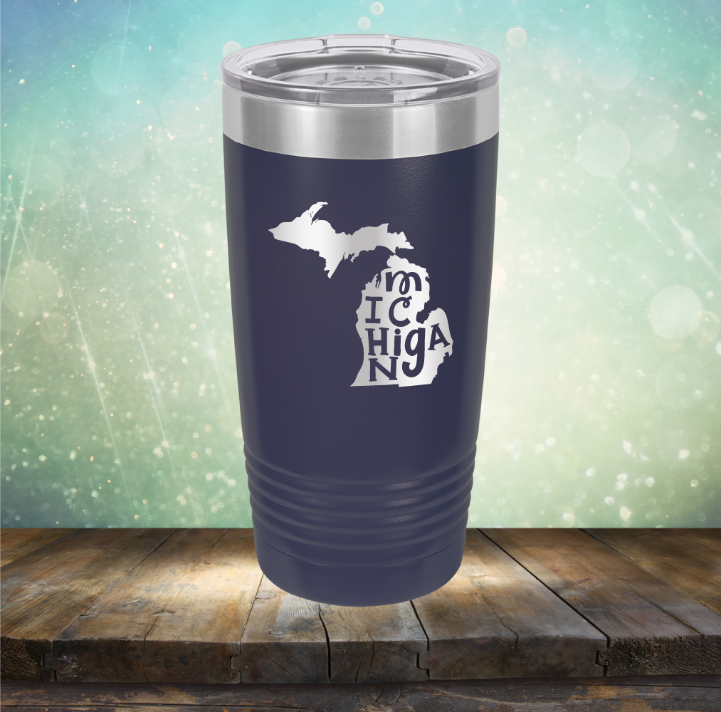 Michigan Outline - Laser Etched Tumbler Mug