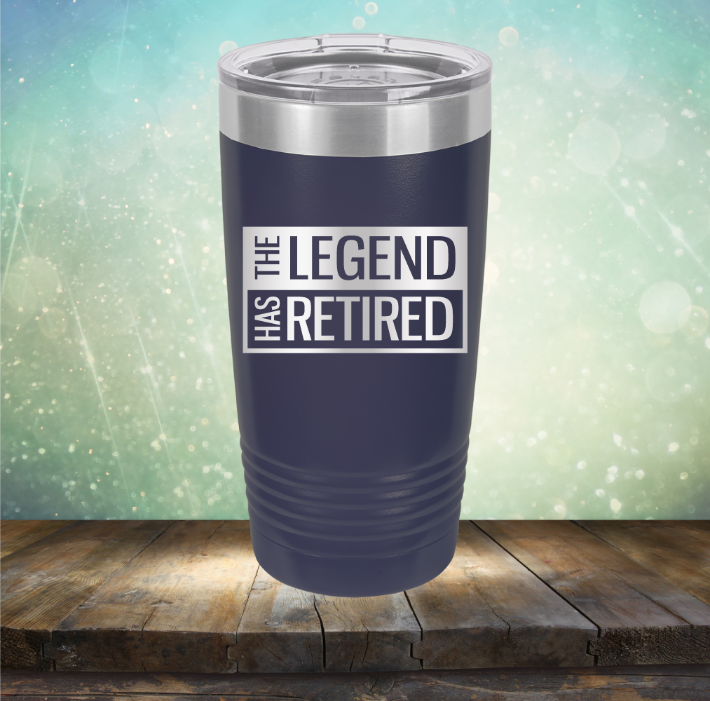 The Legend has Retired - Laser Etched Tumbler Mug