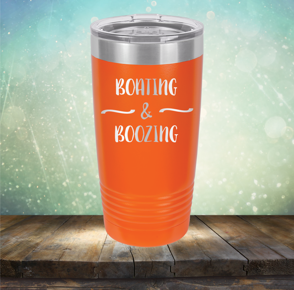 Boating &amp; Boozing - Laser Etched Tumbler Mug