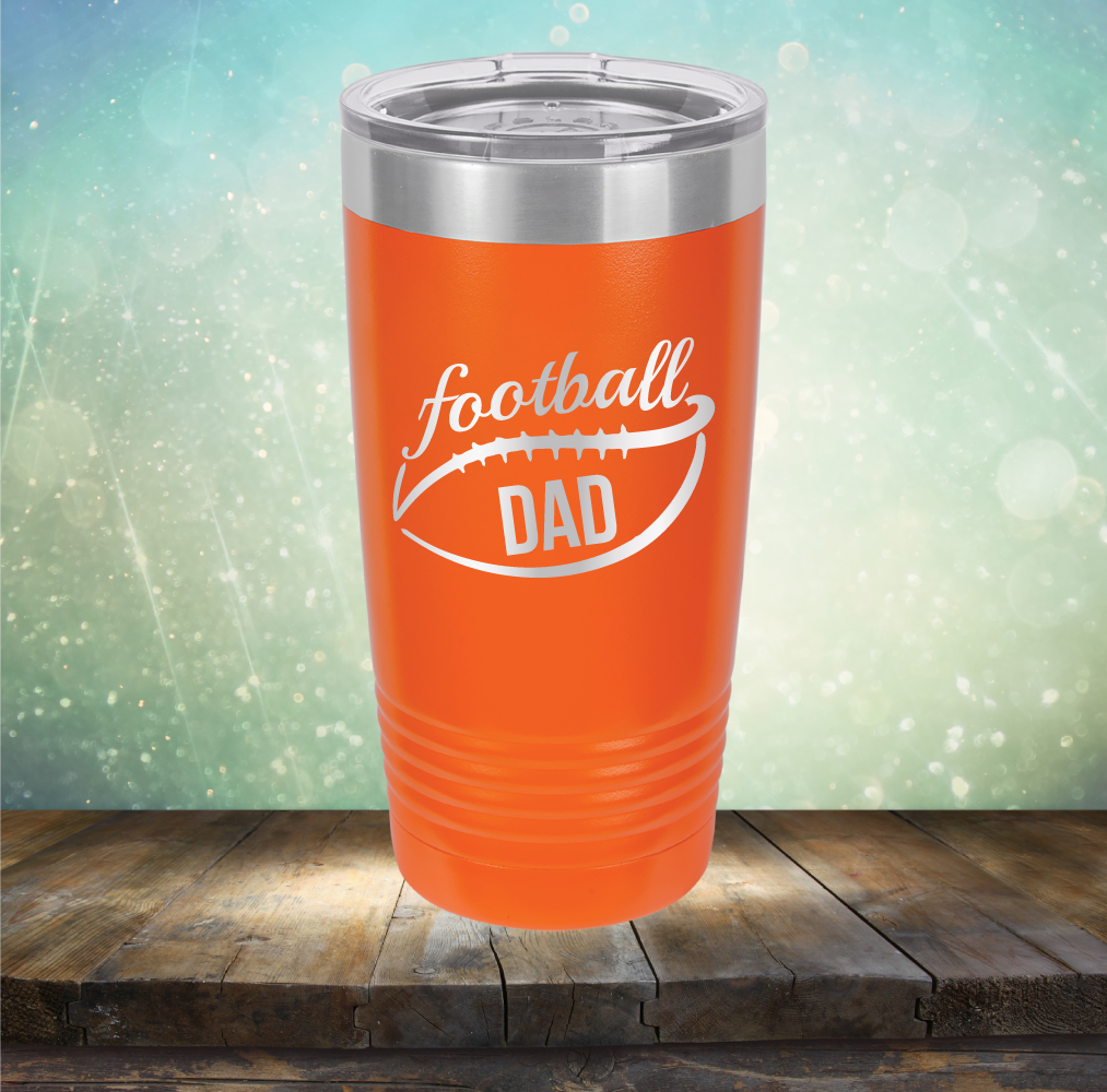 Football Dad - Laser Etched Tumbler Mug