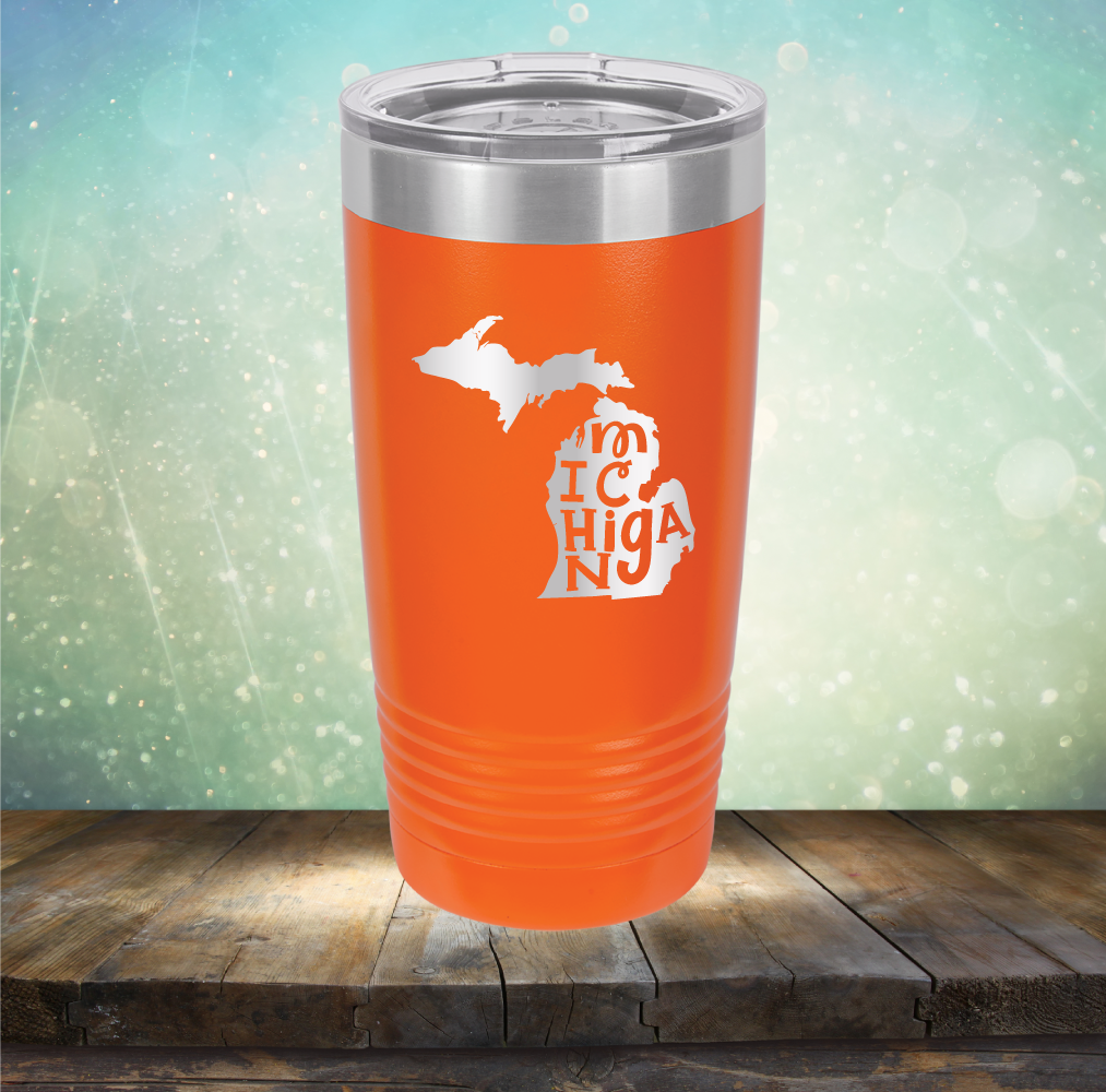 Michigan Outline - Laser Etched Tumbler Mug