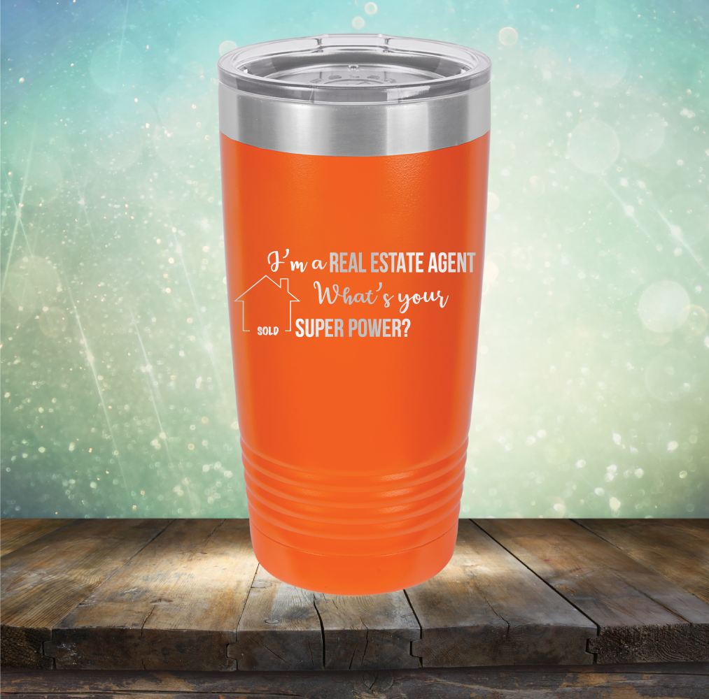 Real Estate Agent Super Power - Laser Etched Tumbler Mug