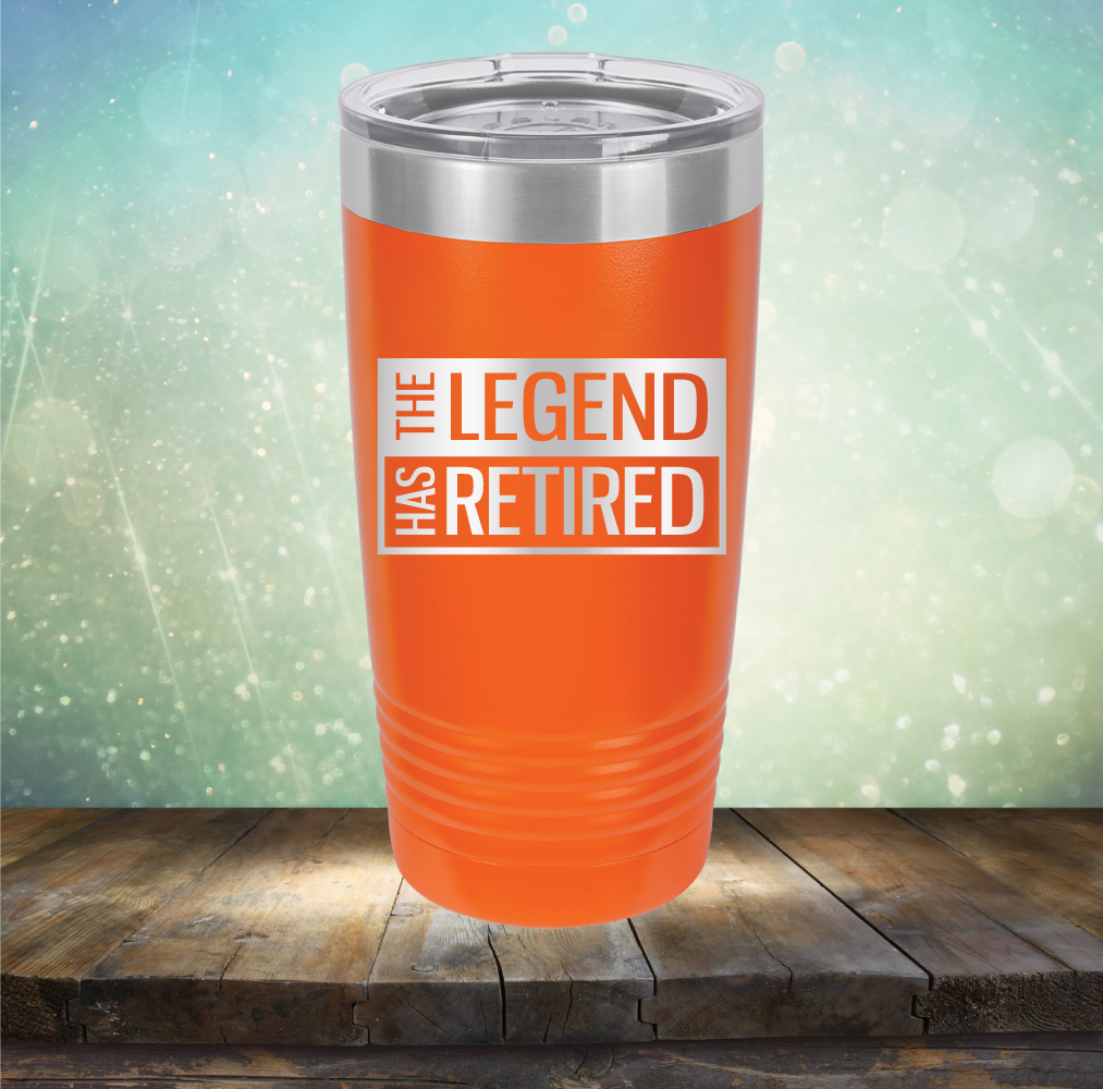 The Legend has Retired - Laser Etched Tumbler Mug