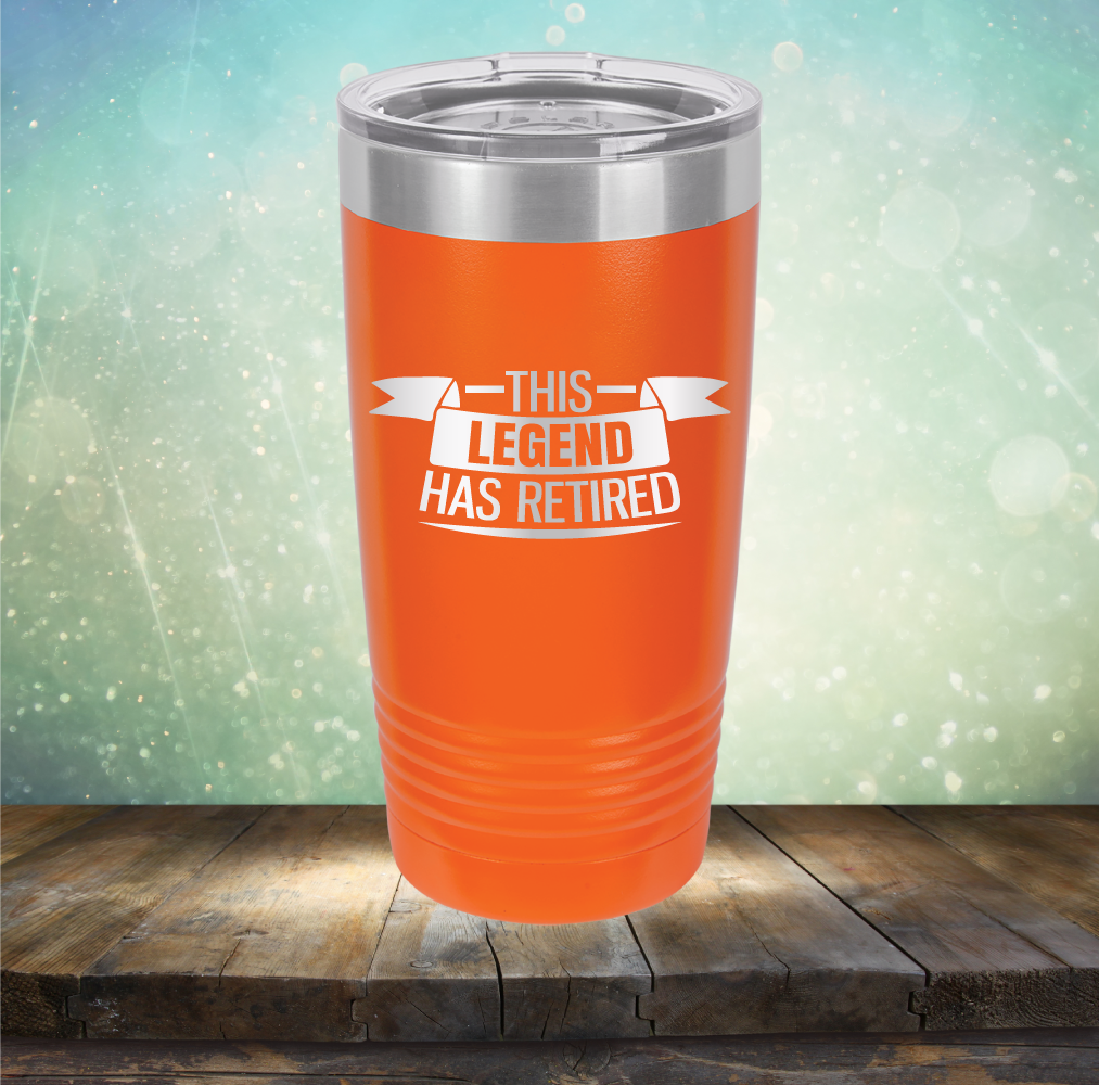 This Legend has Retired - Laser Etched Tumbler Mug