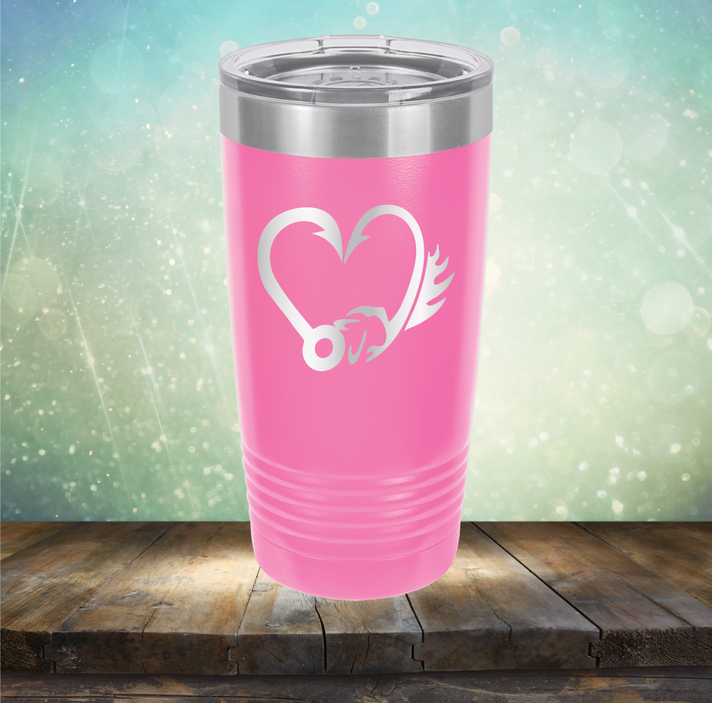 Fish Hook Love - Laser Etched Tumbler Mug