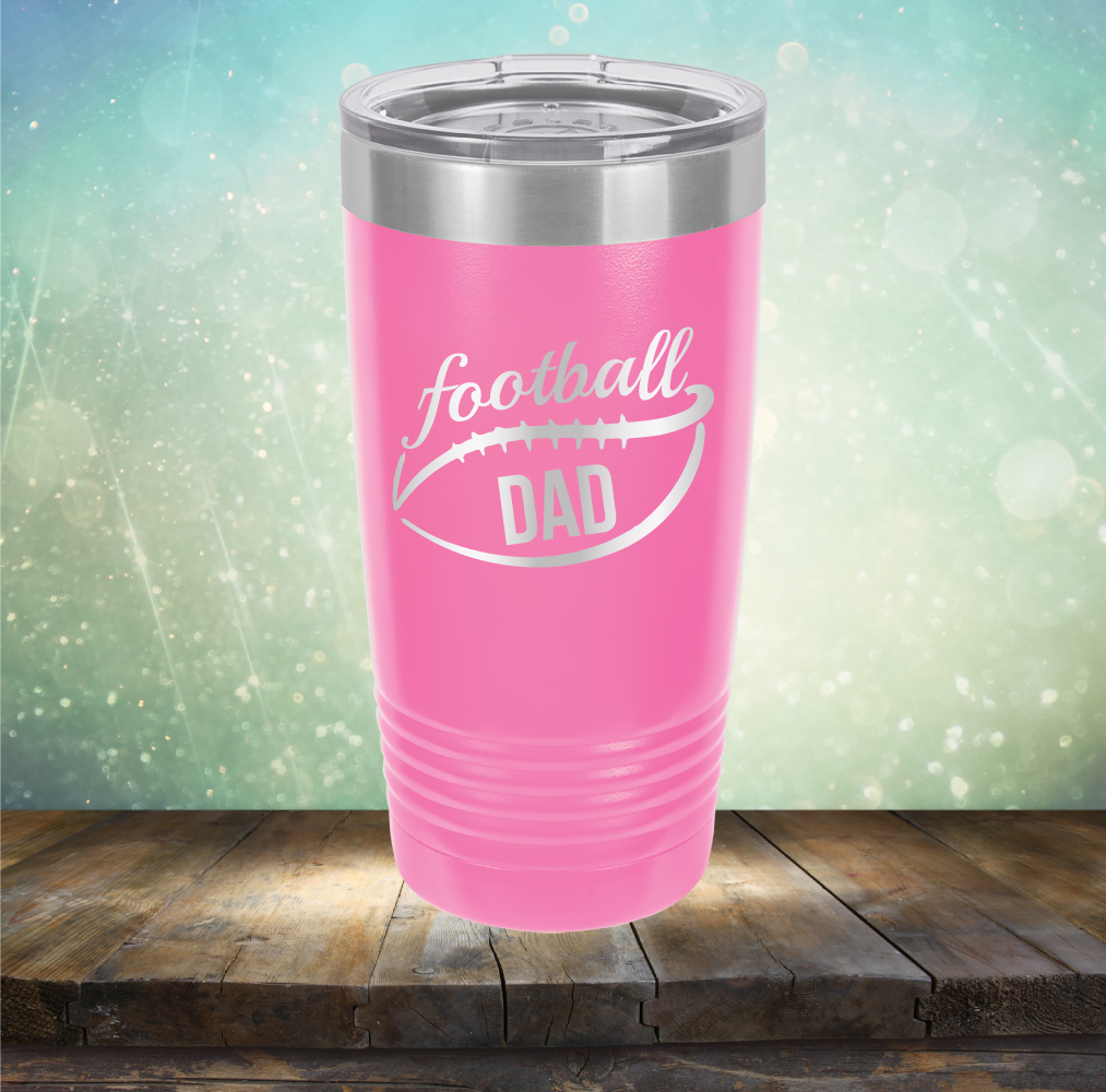 Football Dad - Laser Etched Tumbler Mug