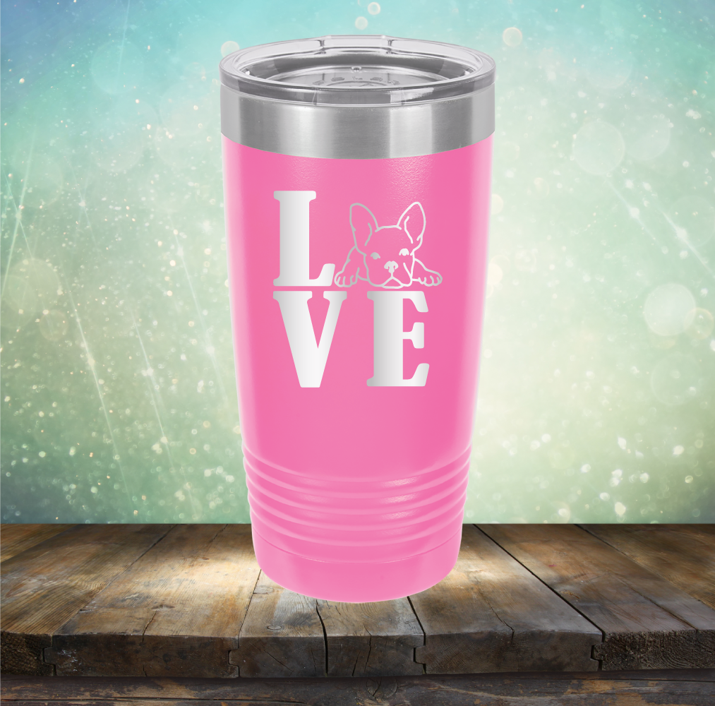 Love Frenchie - Laser Etched Tumbler Mug