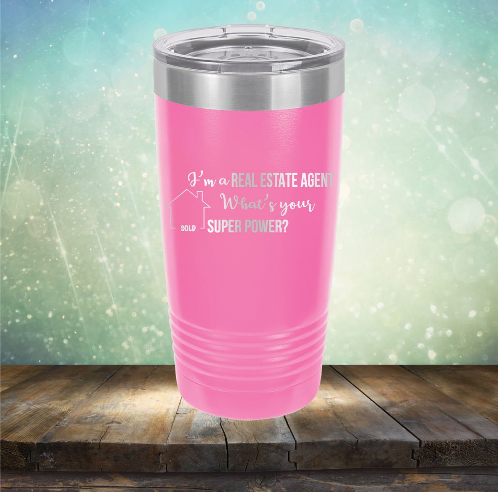 Real Estate Agent Super Power - Laser Etched Tumbler Mug