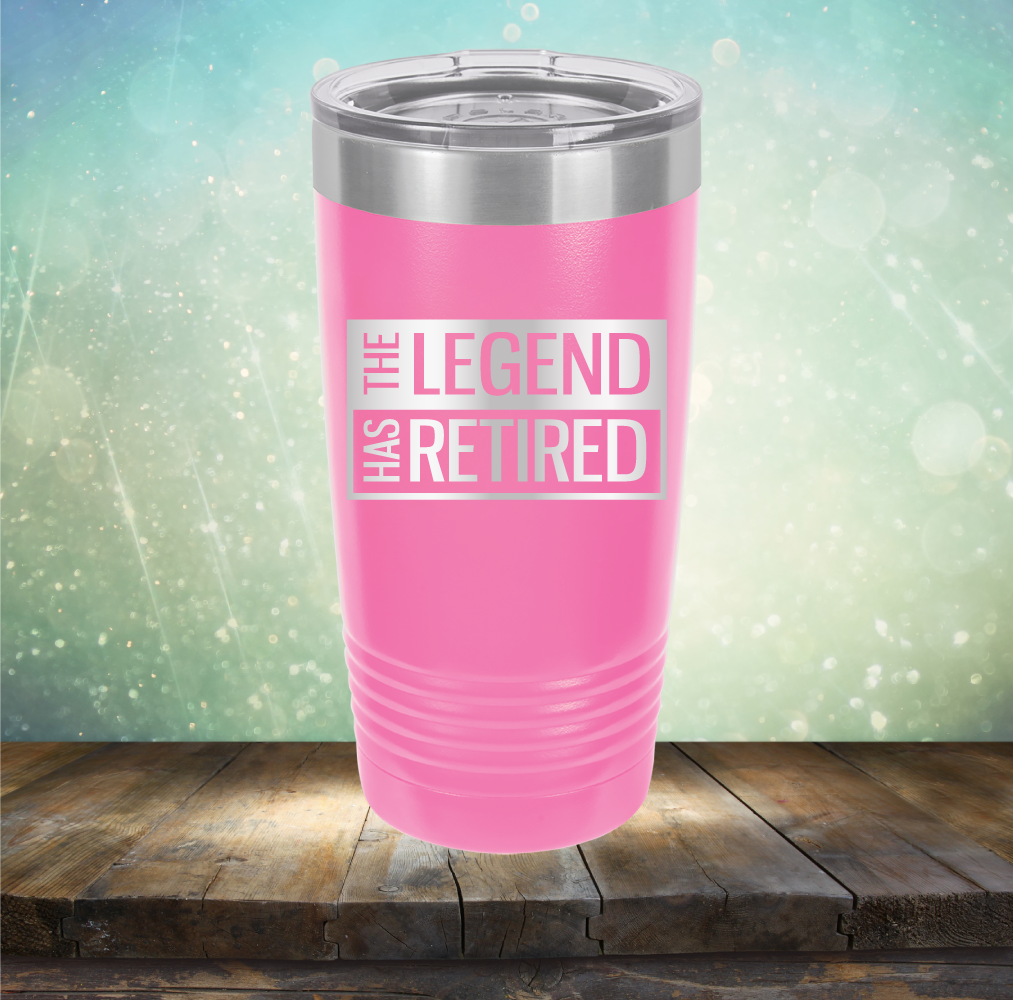 The Legend has Retired - Laser Etched Tumbler Mug