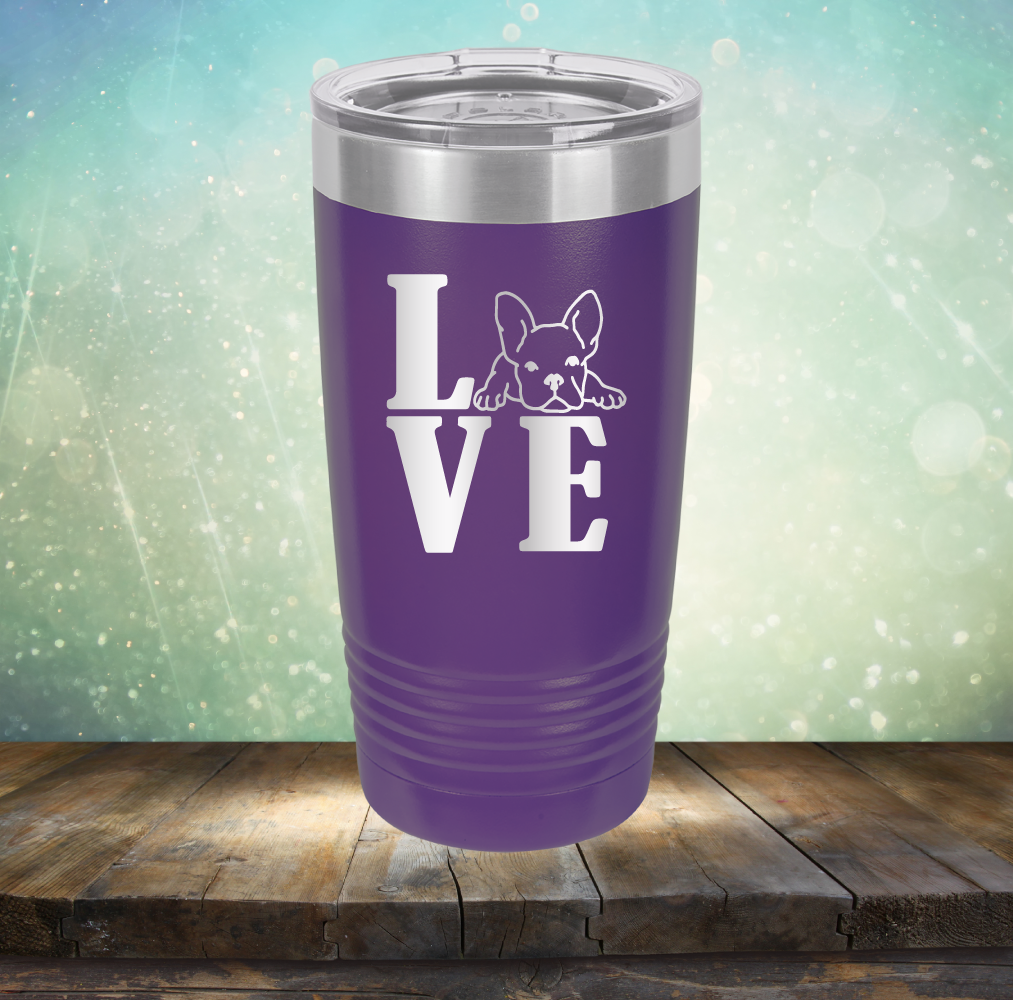 Love Frenchie - Laser Etched Tumbler Mug