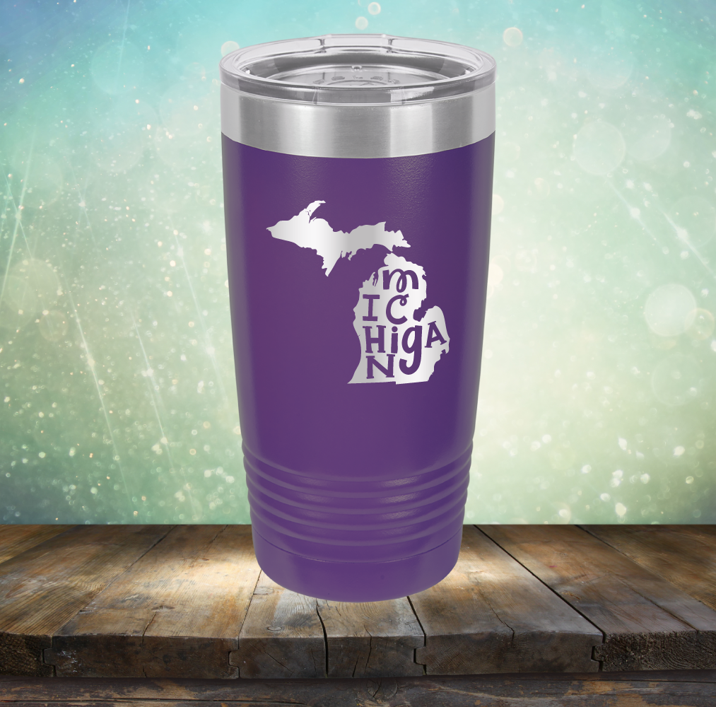 Michigan Outline - Laser Etched Tumbler Mug